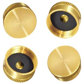 Chilipili 758289184675 4pcs Solid Brass Refill Propane Tank Cap Universal For All 1 Lb Gas Refillable