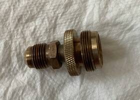 Chiron 798199736317 Propane Tank Cansiter Regulator Adapter Convert To 3/8 Male Flare