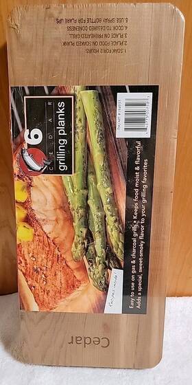 Coastal Cuisine 836117007503 Set Of 6 Cedar Grilling Planks 7 Inch X 16 New Sealed Great To Grill Fish