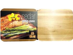 Coastal Cuisine 852404002186 Red Cedar Multi-length 4 Each 7 Inch X8 And X18 Grilling Planks