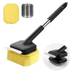 Coinicxcel 758899436034 3 In 1 Grill Brush Bristle Free With Scraper Steam And Stainless Steel H