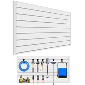 Swp-4824 Colcut 4x2 Ft Heavy-duty Pvc Slatwall Panel White Slat Wall Garage Organizer And Wa