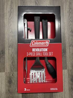 Cta-9000 Coleman Revolution 3-piece Bbq Grill Tool Kit Stainless Steel Grilling