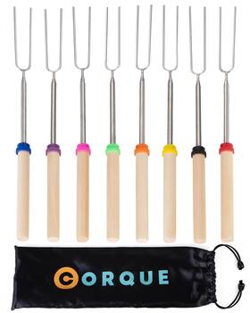 Corque 860003524763 Marshmallow Roasting Sticks Smores Extendable Camping Skewer For Fire