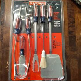 22016 Craftsman 5 Piece Barbecue Bbq Grill Set Accessory New Sealed Stainless Steel