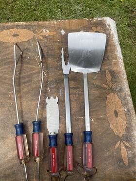 41627 Craftsman 4 Piece Bbq Grill Tools Set - Vintage Usa Utensils