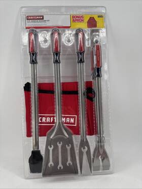 47648 Craftsman 820909416302 New Sealed Tools 5 Pc. Stainless Steel Bbq Grill Accessory Set #47648