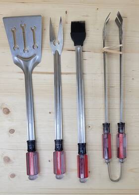 941628 Craftsman Tools 4 Pc. Stainless Steel Barbecue Bbq Grill Accessory Set 41628