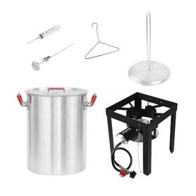 Creolefeast 810001891848 Premium Aluminum 30 Quart Turkey Fryer Set 50 000 Btu Burner