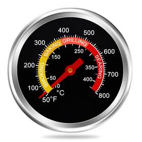 Criditpid 791783882692 Grill Thermometer Smoker Temperature Gauge Charcoal Pit Thermome