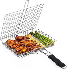 Cubilan 705353362941 Grill Basket Value Set Barbecue Bbq Grilling Stainless Steel Large Fold