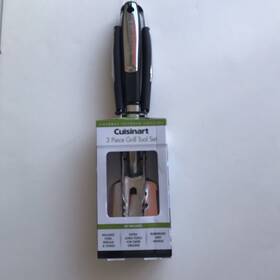 Cuisinart 817096013476 3 Piece Grill Pro Set Fork Spatula Tong Professional Chef Tool