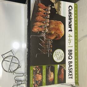 Cuisinart 817096014855 4-in-1 Bbq Grilling Basket -14.5 Inch X 9.5 Wing Rack Rib