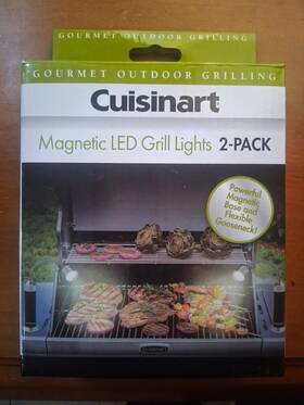 Cuisinart 817096015821 New Magnetic Led Grill Lights 2-pack 360 Adjustable Gooseneck Sealed