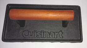 Cgpr-221 Cuisinart Cast Iron Grill Press With Wood Handle Great Condition