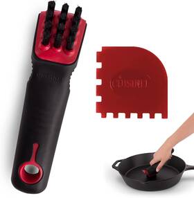 C-620-gs Cuisinel Cast Iron Scrubber Cleaning Brush Pan/grill Scraper - Skillet And Gri