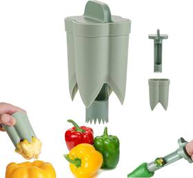 Fm004 Cukaid Pepper Corer Seed Remover Chili Jalapeno Peppers Cutter Green