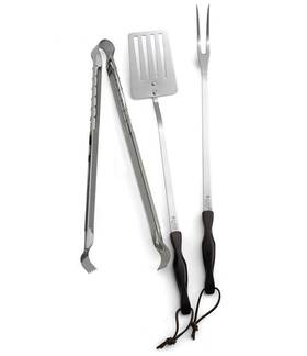 1709 Cutco 010700820396 3 Piece Barbecue Set Long Classic Brown Handles Premium New