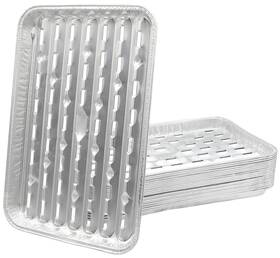 Dc-us-f600lh-20 Dcyourhome Disposable Aluminum Broiler Pan For Oven 20 Pack Tray With Holes Fo