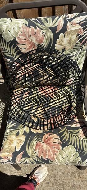 Delsbbq 711181598650 Steel Black Coated Charcoal Ash Basket For X-large Big Green Egg Grill