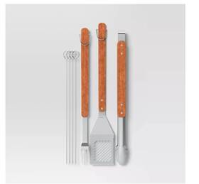 Department Supermarket 429768514428 7pc Stainless Steel Grill Tool Set Light Silver