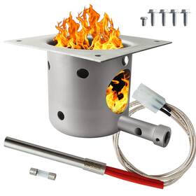 Dibay 783919703841 Fire Burn Pot And Hot Rod Ignitor Kit For Traeger Pit Boss Camp Chef Pellet
