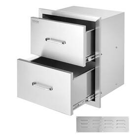 12.2d Doba 609832102687 Outdoor Kitchen Drawers 17.8w X 20.2h Inch Flush Mount Double Bbq