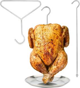 Dolamoty 705353259265 Stainless Steel Turkey Fryer Rack Kit For Thanksgiving Roasting Stand Rep