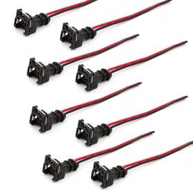 Dowmpn18 Downhill 8 Pcs Automobile Fuel Injector Connector Black