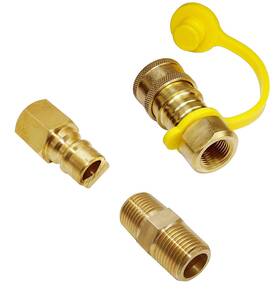 Dozyant 607509797512 3/8 Inch Natural Gas Quick Connect Fittings Lp Propane Hose Disconn