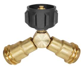 Dozyant 705883999891 Propane Splitter Tank Y Adapter With Valves 2 Way