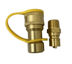 Dozyant 713871994605 1/2 Inch Qdd Lp Gas Quick Connect Disconnect Connector And Male Insert Plug Solid Bras
