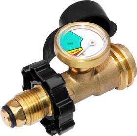 Dozyant 726084361232 Universal Fit Pol Propane Tank Adapter With Gauge - Converts Lp