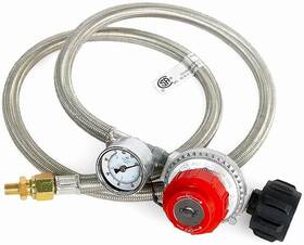 Dqsdc 313036418474 4ft High Pressure Propane Regulator With Gauge 0-30psi Adjustable Stainless Stee