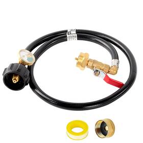 Hao-h-920-s-a-1 Dqsdc Propane Refill Adapter For 1 Lb Tanks 3ft Extension Hose With Gauge And On/off