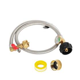 Haw-h-920-s-a-1 Dqsdc Propane Refill Adapter For 1 Lb Tanks 3ft Extension Stainless Steel Braided