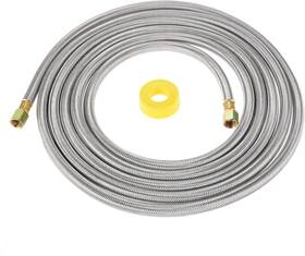 Dreld 445014995936 Propane Stainless Extension Hose 16 Feet Braided Gas Line Pip