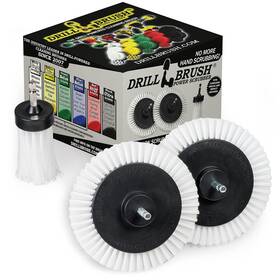 Drillbrush 810003603487 Drill Brush Power Scrubber Gap Cleaning Car Brushes Soft White Dr