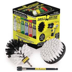 W-s-4o-5x-qc-db Drillbrush Scrubbing Brush Kit With Extension - Carpet Cleaner Car Cleaning Supp