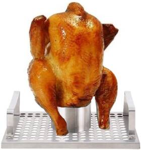 Duke Grills 758913614974 Omaha Beer Can Chicken Holder - Heavy Duty Stainless Steel Stand