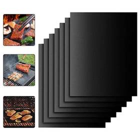 7-peice Dyiom 445050116166 Black 100% Non-stick Bbq Grill Mats&baking Mats With Heavy Duty Cooking