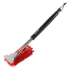 Dyna-glo 872076039426 18 Inch Grill Brush W. Palmyra Bristles And Stainless Steel Scraper