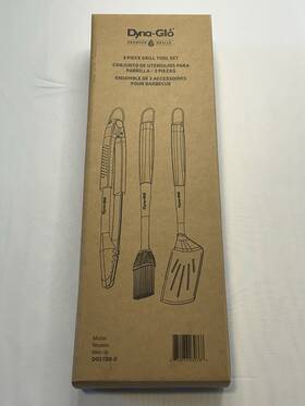 Dg3tsb-d Dyna-glo Dynaglo 3 Piece Grill Tool Set - Stainless Steel Tongs Brush Spatula Brand New