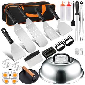 A019-231112 Easetrol 31pcs Griddle Accessories Kit Flat Top Grill Set With Spatula Press Brushes
