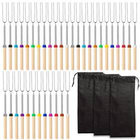 Ub-eccliy-839 Eccliy 36 Pcs Marshmallow Roasting Sticks Campfire Smores Skewers For Fire Pit 32 Inch