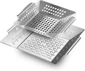 Ecobunny 445046240264 Grill Baskets For Outdoor 2 Pack Heavy Duty Stainless Steel Vegetable