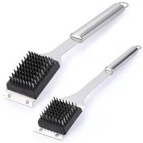 Edgnb 767659524232 2 Pack Grill Brush And Scraper 16.5 14 Wire Bbq For Outdoor