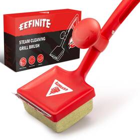 Gb2o1rd Eefinite Grill Brush Cleaner For Outdoor Bbq Steam Cleaning Red