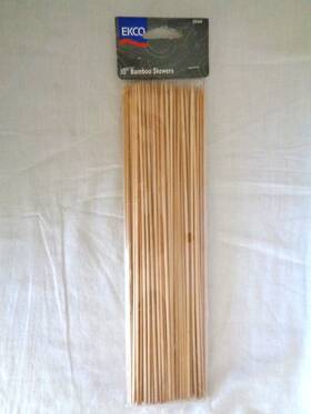 6509 Ekco 070950004441 Vintage 10 Inch Bamboo Skewers Approx 80 Count #6509