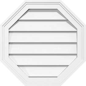 Gvpoc26x2602sf Ekena Millwork 194438240487 Octagonal Surface Mount Pvc Gable Vent 26 Inch W X